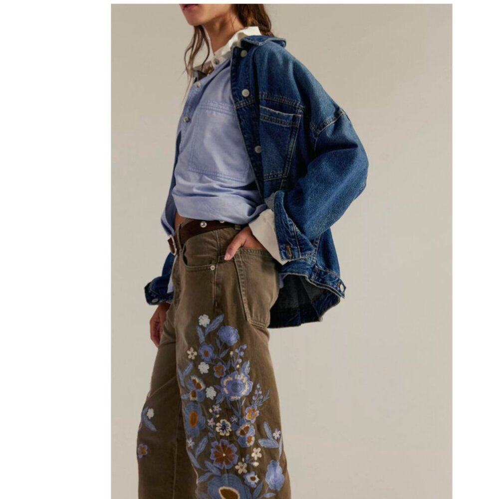 We The Free Willow Floral Embroidered Jeans - Picture 4 of 9
